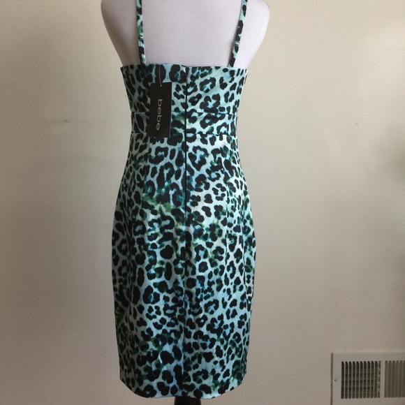 Bebe Baby Blue Leopard Cutout Dress - Picture 5 of 5